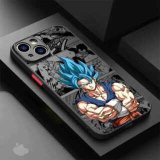 Coque Antichoc iPhone Goku Bleu
