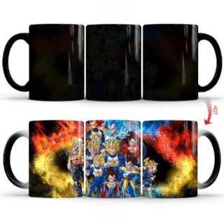 Mug Dragon Ball Vegeta Transformations