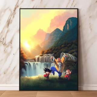 Poster DBZ Goku, Krilin et Tortue Géniale